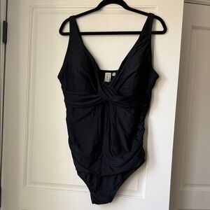 Elegant Black One-Piece Swimsuit